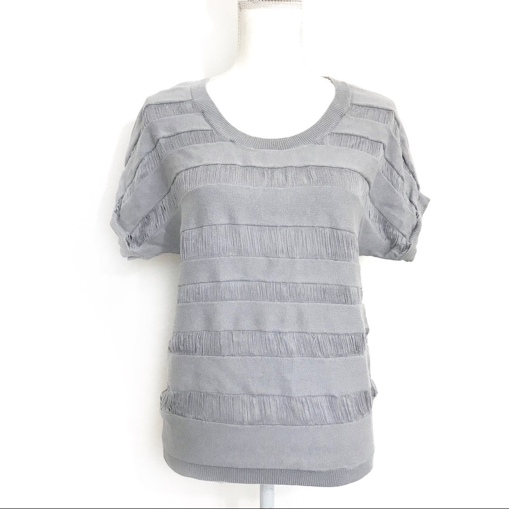 MICHAEL Michael Kors Stripe Short Sleeve Tee Grey